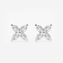 Marquise Flower Stud Earrings
