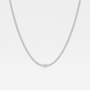 Single Station Oval Tennis Necklace