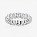 Oval Eternity Band with Side Stone Accents