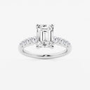 Emerald Graduated Side Stone Stone Engagement Ring