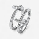 Double Sideways Cross Ring