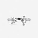 Marquise and Trillion Open Mixed Cuff Ring