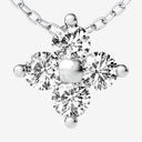 Diamond Flower Pendant Necklace