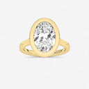 Oval Bezel Set Solitaire Engagement Ring