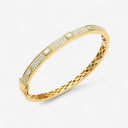 Diamond Bezel & Pave Bangle Bracelet