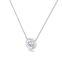 Bezel Set Round Solitaire Pendant