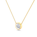 Bezel Set Round Solitaire Pendant