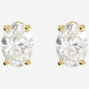 Solitaire Oval Stud Earrings