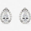 Halo Pear Stud Earrings