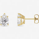Solitaire Pear Stud Earrings