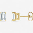 Solitaire Emerald Stud Earrings