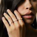 Marquise and Trillion Open Mixed Cuff Ring
