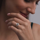 Oval Three Stone Engagement Ring