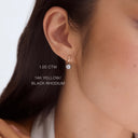 Georgian Round Lab Diamond Hoop Earrings