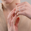 Floating Pear Wedding Band