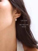 Georgian Round Lab Diamond Hoop Earrings