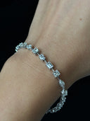 Bezel Set Mixed Multi-shape Tennis Bracelet