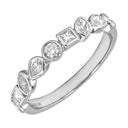 Half Bezel Oval Eternity Band