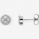 Halo Round Stud Earrings