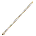East-West Pear Cut Lab Grown Diamond Tennis Bracelet