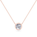 Bezel Set Round Solitaire Pendant