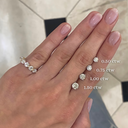 Three Prong Round Martini Stud Earrings