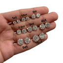 Three Prong Round Martini Stud Earrings