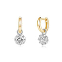 Georgian Round Lab Diamond Hoop Earrings