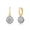 Georgian Round Lab Diamond Hoop Earrings