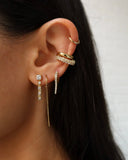 Large Helix Pavé Hoop Earrings