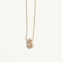 Bubble Initial Necklace with Diamonds