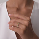 Clover Emerald and Diamond Eternity Band