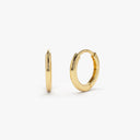 Gold Plain Huggie Earrings