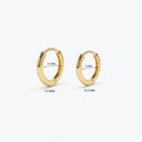 Gold Plain Huggie Earrings