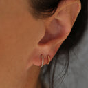 Gold Plain Huggie Earrings