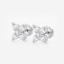 Marquise Flower Stud Earrings