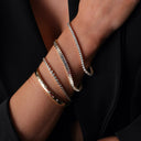 Pear and Round Bezel Bangle