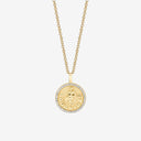 Aquarius Zodiac Medallion with Diamond Frame