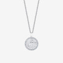 Aquarius Zodiac Medallion with Diamond Frame