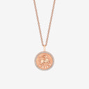 Aries Zodiac Medallion with Diamond Frame