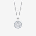 Aries Zodiac Medallion with Diamond Frame