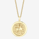 Aries Zodiac Medallion with Diamond Frame