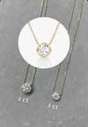 Bezel Set Round Solitaire Pendant