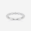 Alternating Multi-Shape Floating Wedding Band