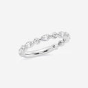 Alternating Multi-Shape Floating Wedding Band