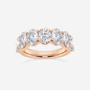 Seven Stone Oval Wedding Band