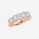 Seven Stone Oval Wedding Band