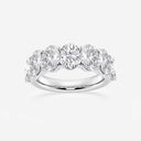 Seven Stone Oval Wedding Band