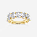 Seven Stone Oval Wedding Band