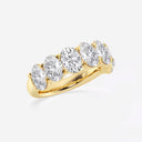 Seven Stone Oval Wedding Band